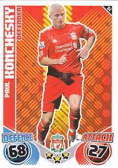 Paul Konchesky Liverpool 2010/11 Topps Match Attax #164